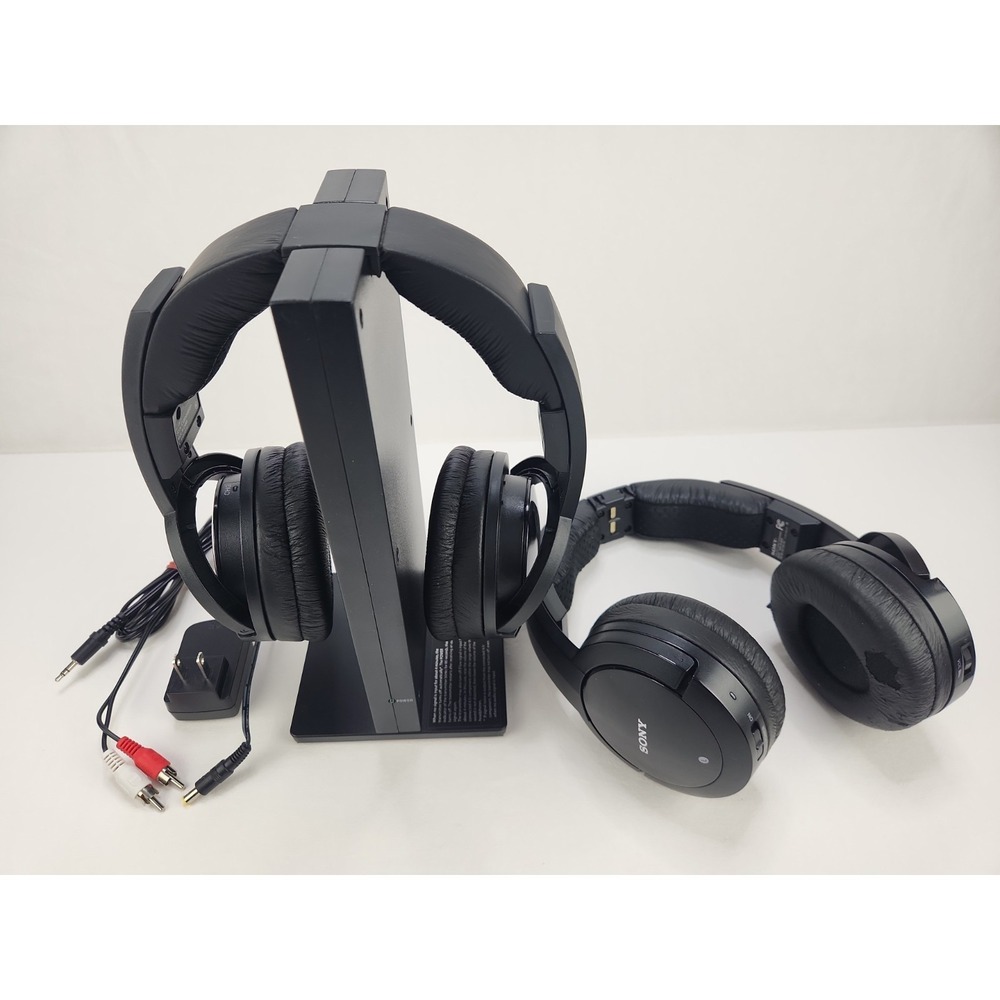 2 Sony MDR-RF985R Wireless Stereo Headphones with TMR-RF985R RF Tested Working